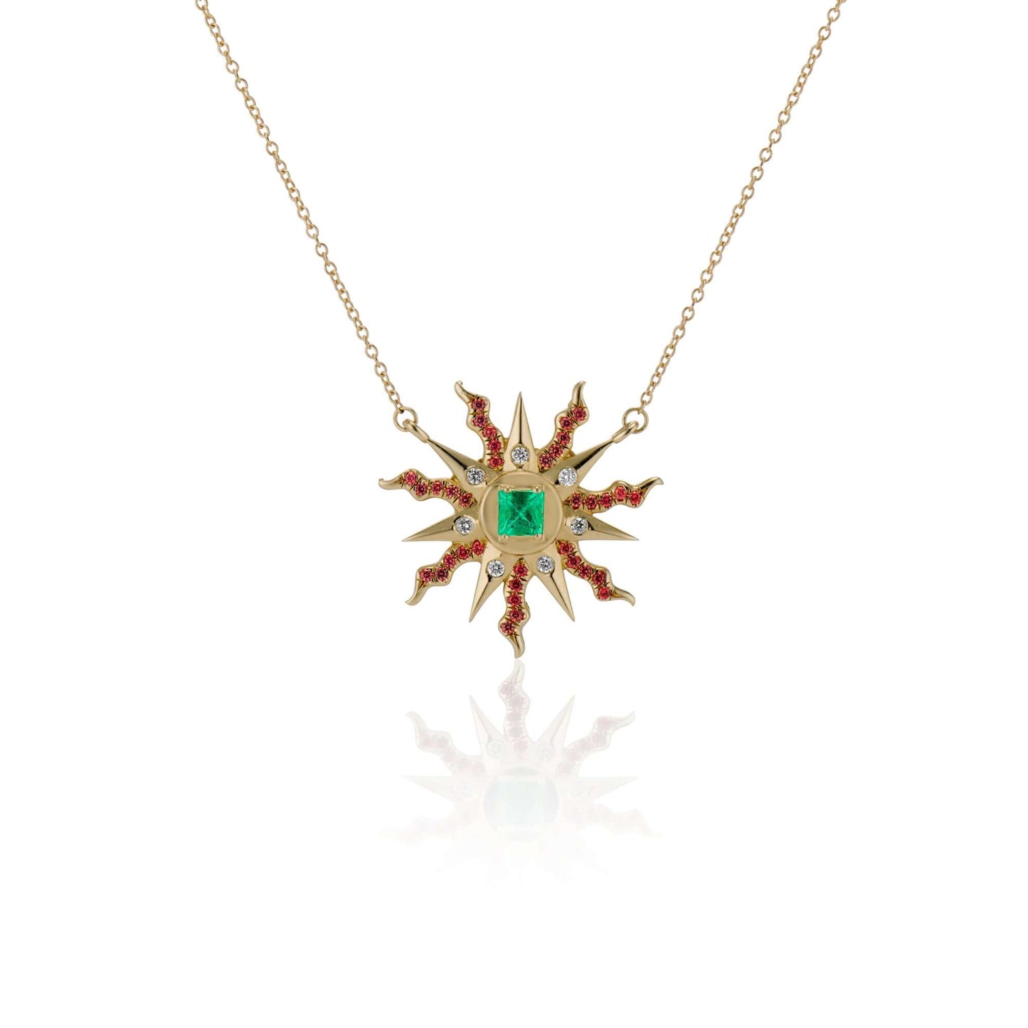 Necklaces 19: The Sun Pendant Our Jewelry is proudly idealized, designed, prototyped, and produced in New York City from start until finish by hard working hands. Please note that these pieces are currently made to order and will ship in 2-8 weeks from th