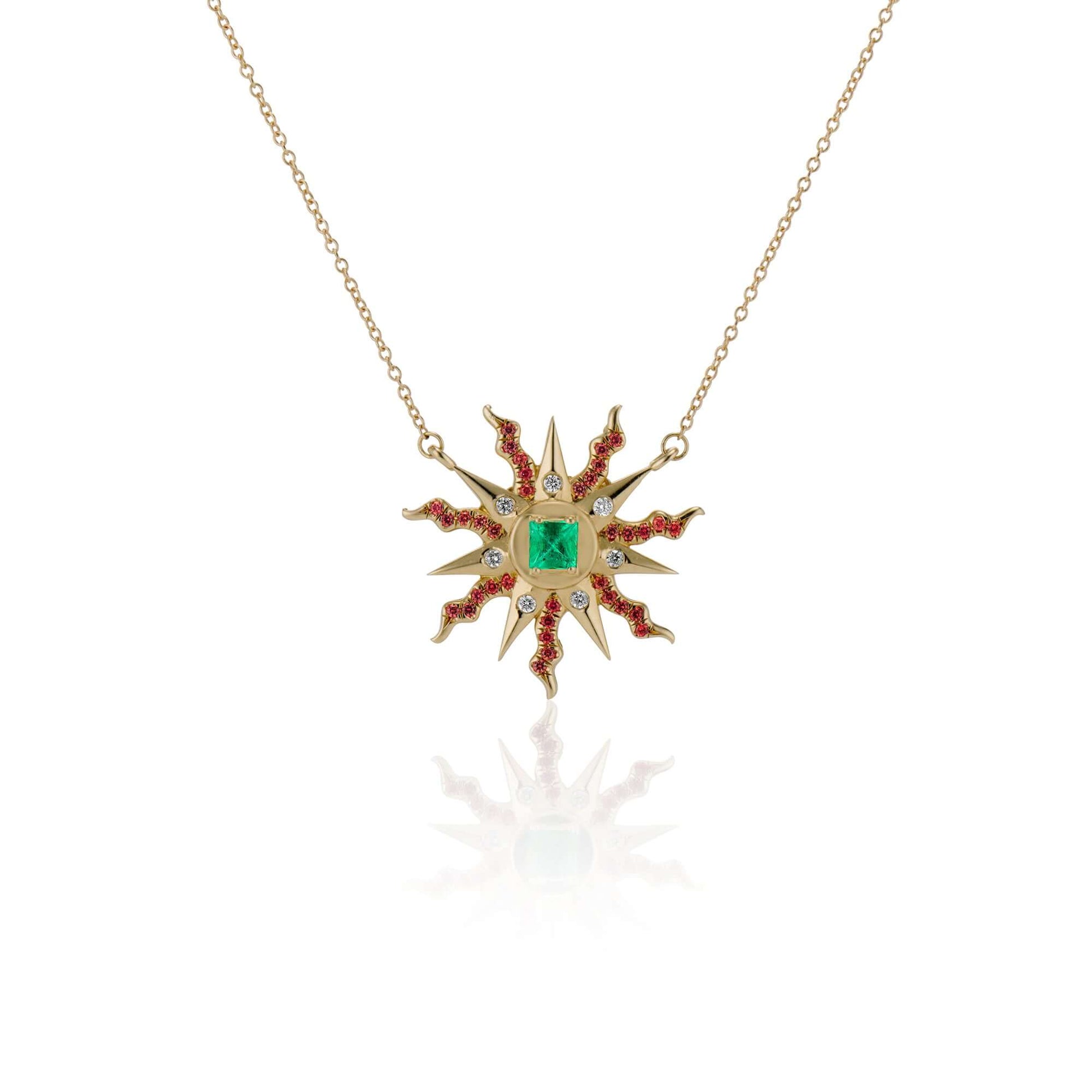 Necklaces 19: The Sun Pendant Our Jewelry is proudly idealized, designed, prototyped, and produced in New York City from start until finish by hard working hands. Please note that these pieces are currently made to order and will ship in 2-8 weeks from th