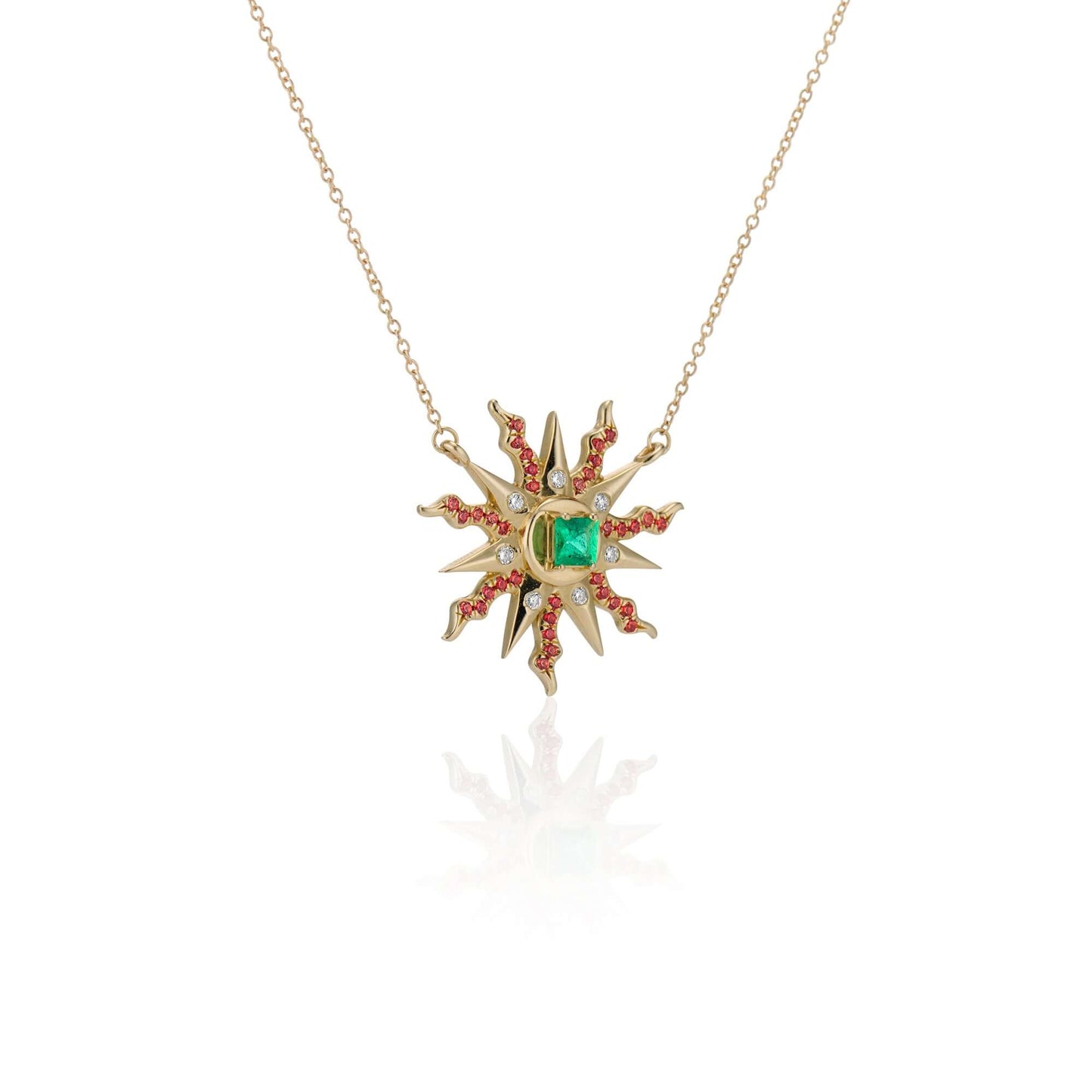 Necklaces 19: The Sun Pendant Our Jewelry is proudly idealized, designed, prototyped, and produced in New York City from start until finish by hard working hands. Please note that these pieces are currently made to order and will ship in 2-8 weeks from th