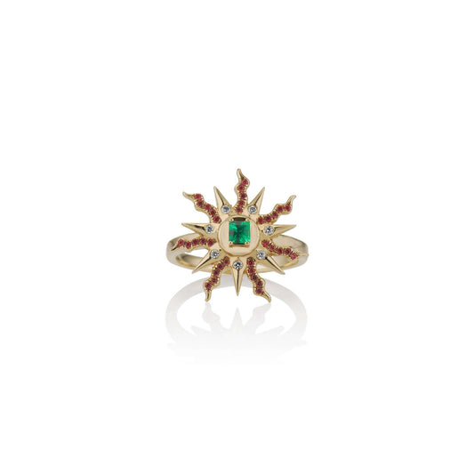 Rings 19: The Sun Ring Our Jewelry is proudly idealized, designed, prototyped, and produced in New York City from start until finish by hard working hands. Please note that these pieces are currently made to order and will ship in 2-8 weeks from the date