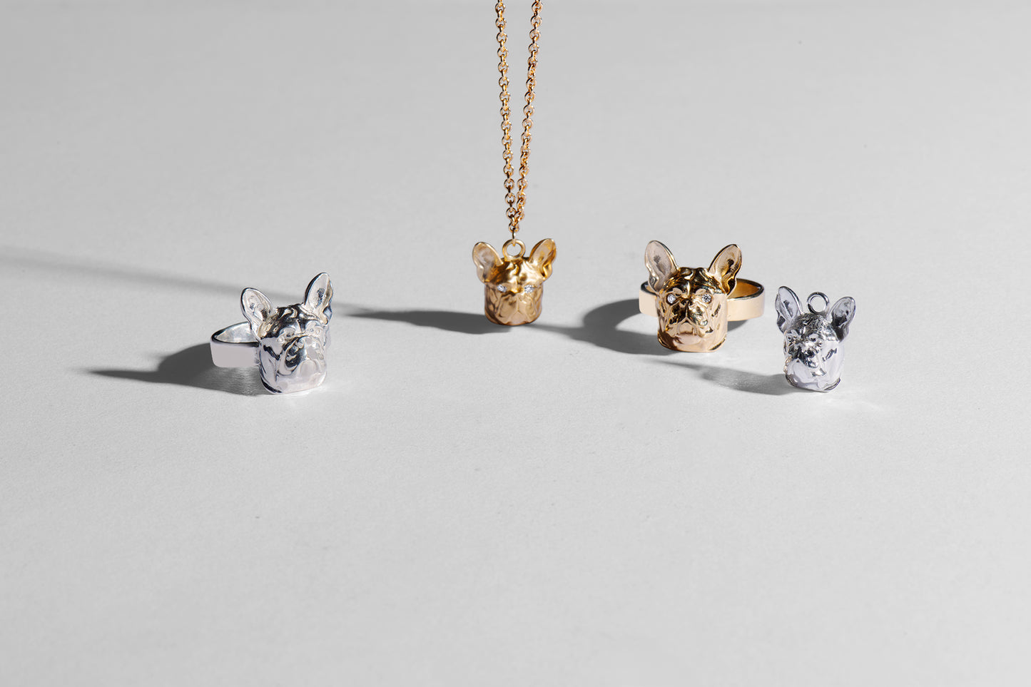 Gold Frenchie Pendant