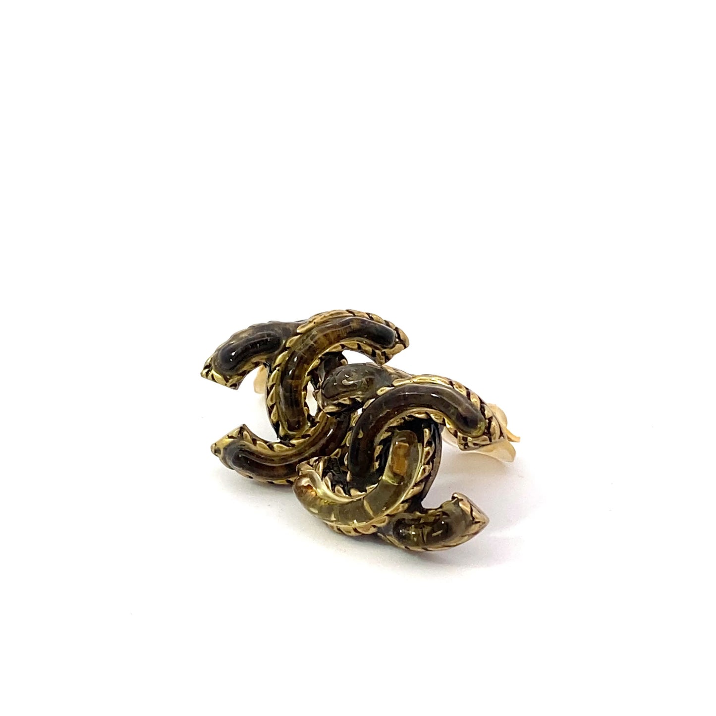 Chanel Logo Clip On Earrings