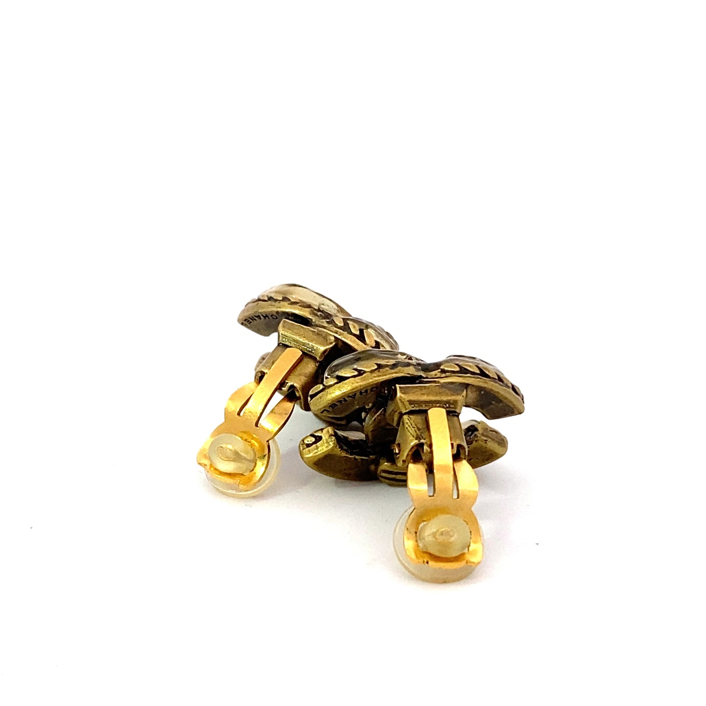 Chanel Logo Clip On Earrings
