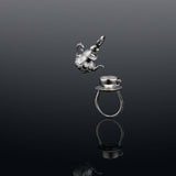 KIL N.Y.C. x Miss Havisham's Curiosities Tea Cup RingThe first of a collaboration between KIL N.Y.C. & Miss Havisham Curiosities. A crafty little tea cup charm with a secret skull inside. A combination of both of our aesthetics; cheeky and a little creepy