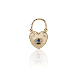 Necklaces Sapphire Selene Padlock BOLD NEW PADLOCK STYLES - The Selene Lock is inspired by the goddess of the Moon. This version includes gorgeous sapphire pave, set by hand. 10% of all sales will be donated to 22untilnone, a charity dedicated to providin