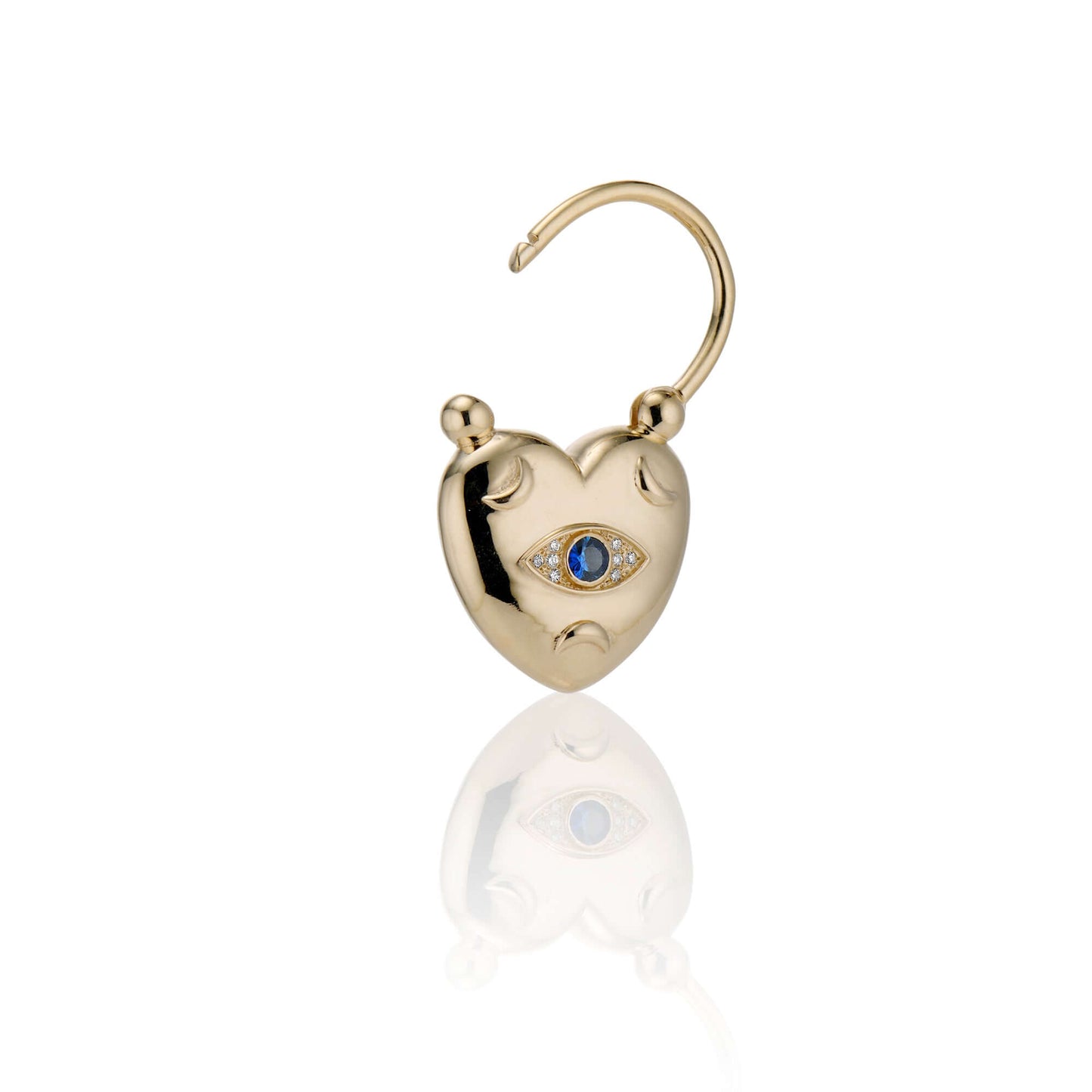 Necklaces Sapphire Selene Padlock BOLD NEW PADLOCK STYLES - The Selene Lock is inspired by the goddess of the Moon. This version includes gorgeous sapphire pave, set by hand. 10% of all sales will be donated to 22untilnone, a charity dedicated to providin