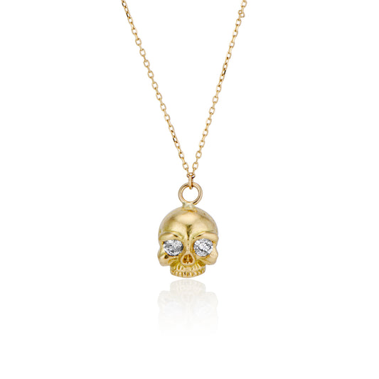 18k Babyyy Skull Pendant