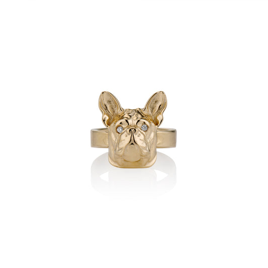 Gold Frenchie Ring