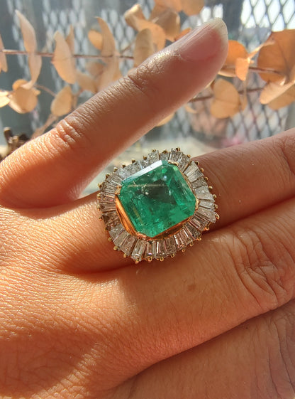 Vintage Colombian Emerald Ring