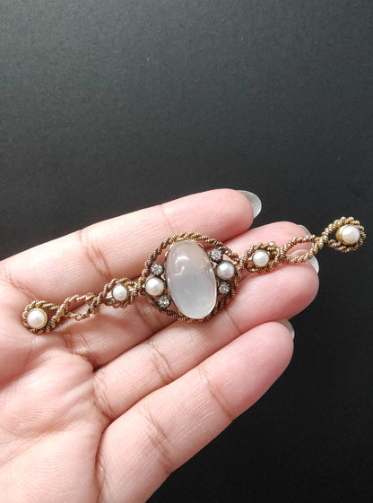 Antique Moonstone Brooch