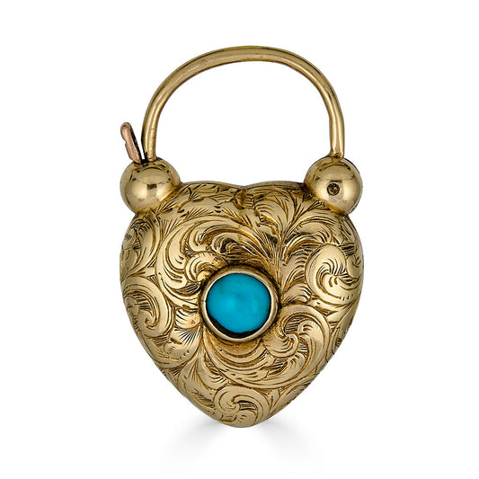 Antique Victorian 15k Gold Padlock