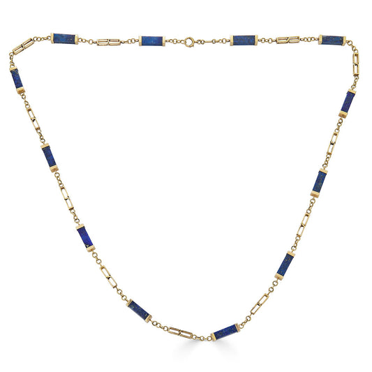 Vintage Lapis and Gold Chain