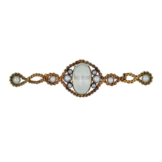 Antique Moonstone Brooch