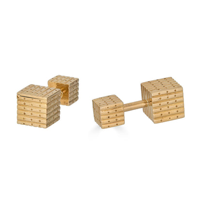 Vintage 14k Cufflinks with Dice Inside