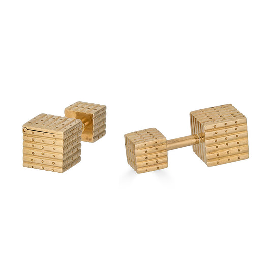 Vintage 14k Cufflinks with Dice Inside