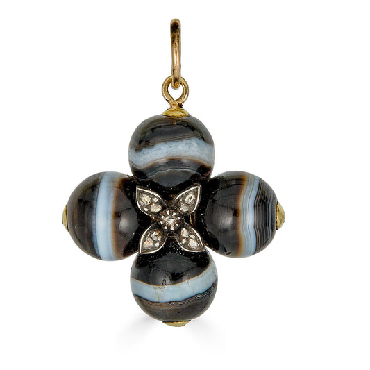 Victorian Agate Cross Pendant