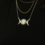 Selene PendantInspired by the Greek Goddess of the Moon, Selene, this pendant features the moon in several phases, adorned with an eye for protection. This piece can be made in sterling silver, with additional plating options for 18k Gold Vermeil. We also