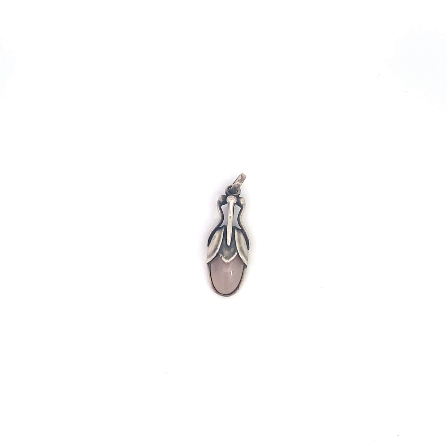 Georg Jensen Rose Quartz PendantAge: contemporary Dimensions: 1.25inchesGeorg Jensen Rose Quartz PendantAge: contemporary Dimensions: 1.25inches