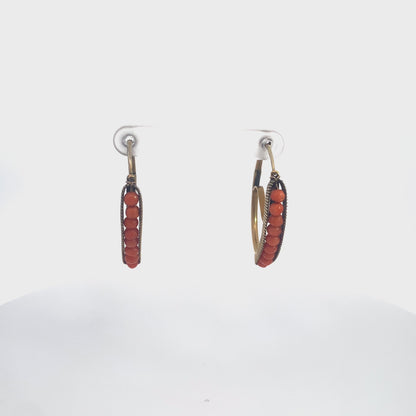 Georgian Era Coral Poissard Earrings