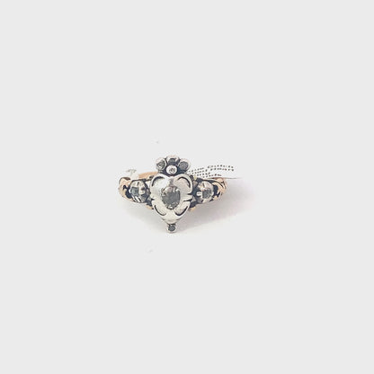 Antique Dutch Crowned Heart Ring (Diamonds)