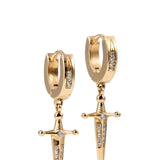 18k Gold Kelly Sword EarringsA Pair of solid gold 18k Gold Kelly Sword Earrings that make a statement. Swords are iconic symbols of strength and these unisex earrings embody this. 18k Gold Kelly Sword EarringsA Pair of solid gold earrings that make a stat